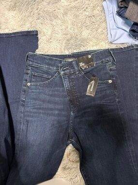 Express Women’s Dark Blue Flare High Rise Jeans